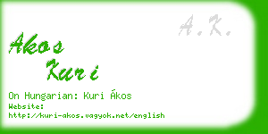 akos kuri business card